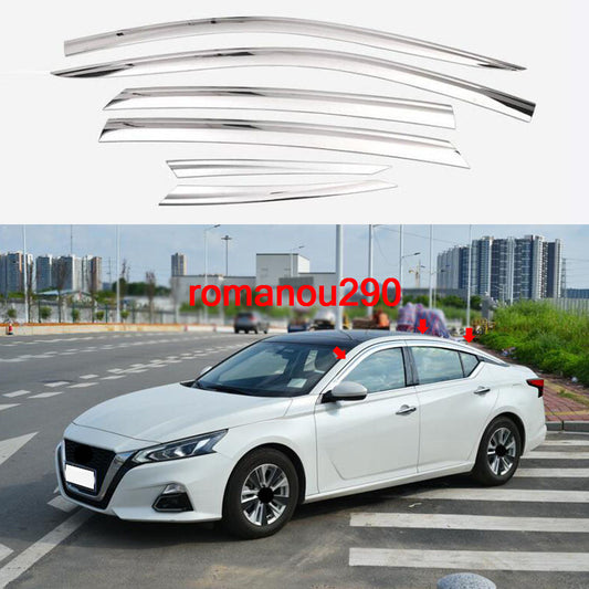 for Nissan Altima 2019-2024 Chrome Window Visor Vent Shades Sun Rain Guard trim