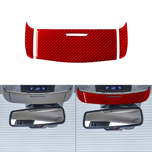 Carbon Fiber Rear Overhead Light Cover Trim For Silverado/tahoe/ for sierra 2007-14 v