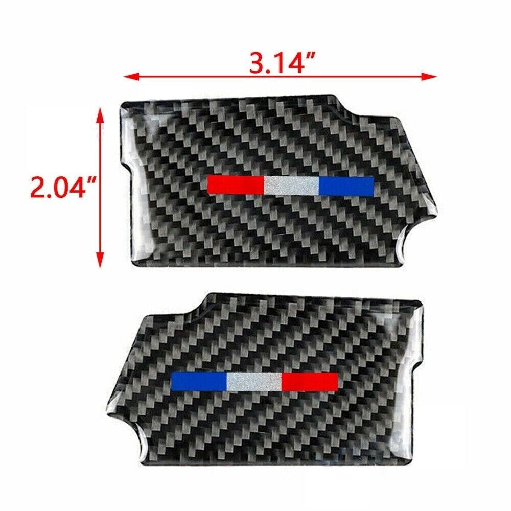 Carbon Fiber 3-Color Bar Door Handle Bowl Cover Fits for Mustang 2015- New n