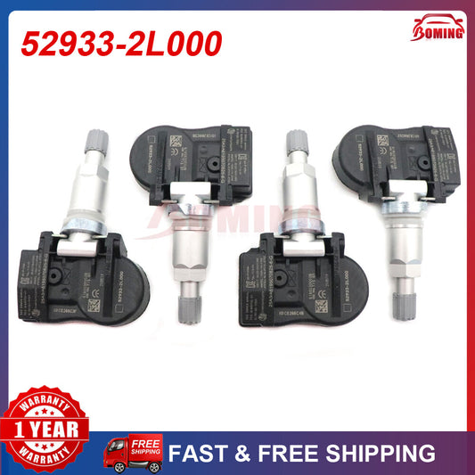 52933-2L000 4-piece TPMS Tire Pressure Monitoring Sensors for Hyundai I30, I10, and for Kia Ceed