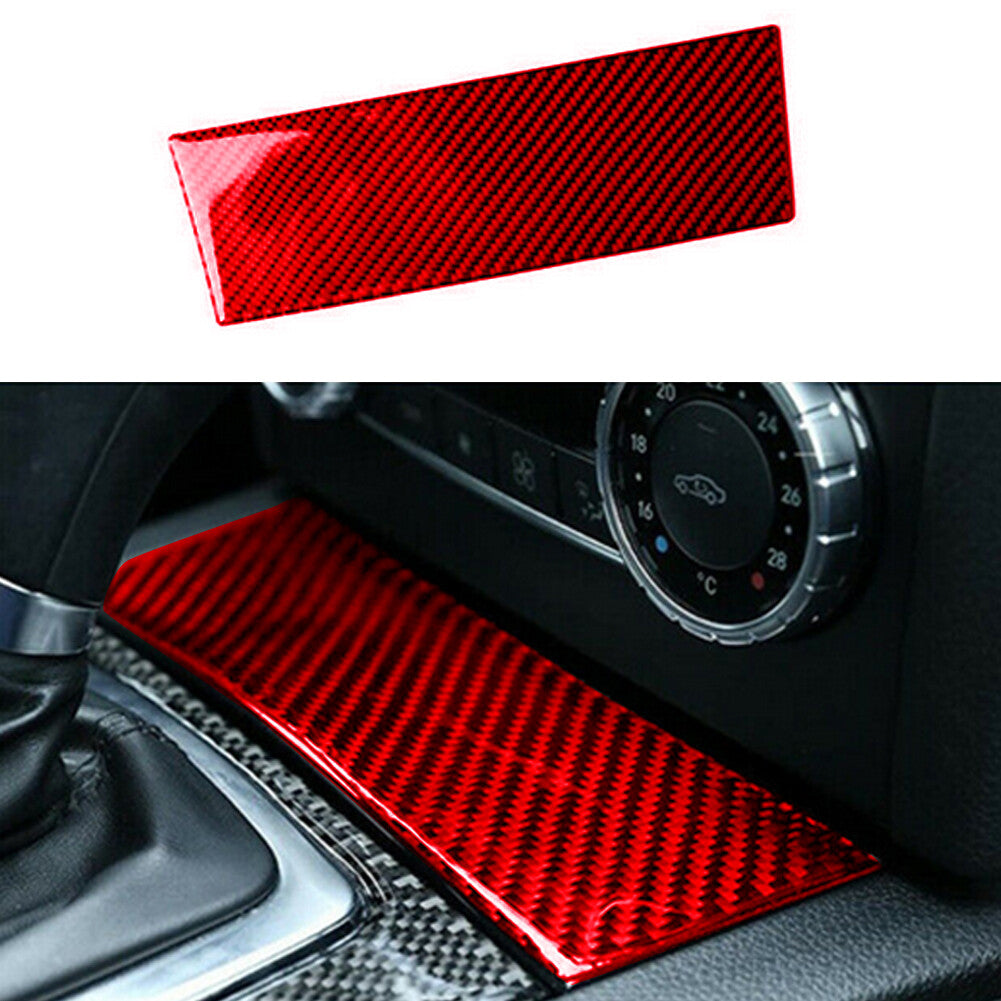 Red Carbon Fiber Ashtray Trim for Mercedes-Benz C-Class W204 2007-13
