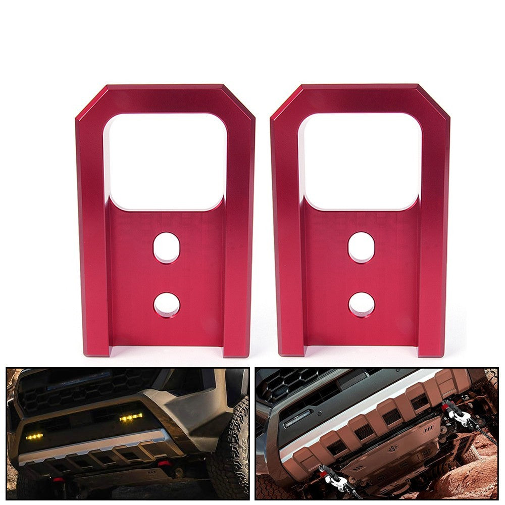 2 x Front Tow Hooks For Tacoma 2024-2026 for 4Runner 2025-2026 Red Left and Right Q