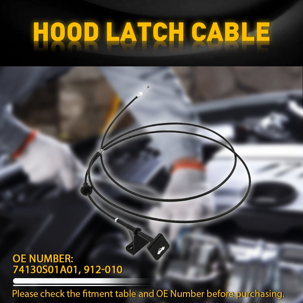 Range hood latch cable release with pull handle 74130S01A01 Suitable for 1996-00 for Honda for Civic B