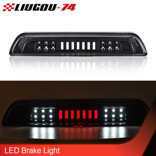 Suitable for 2007-2018 for Toyota TUNDRA 3RD third brake light/racing light, black/clear.