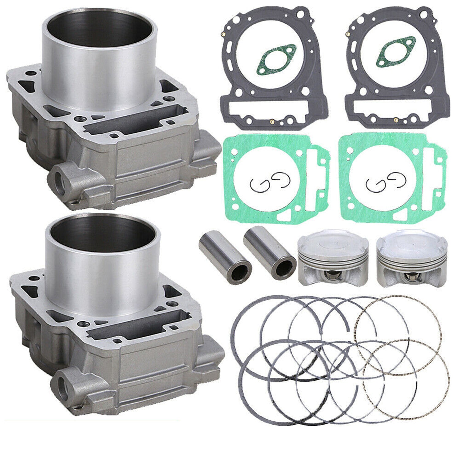 2Cylinders Piston & Gasket kit For Can-Am BRP Commander Maverick Outlander 1000 n