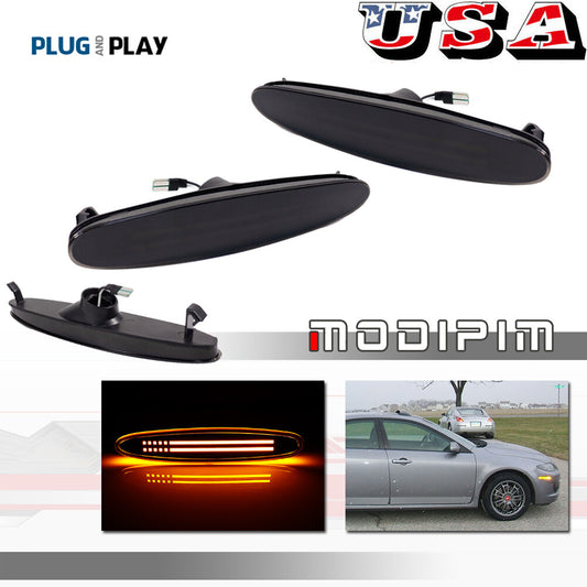 Suitable for 03-08 for Mazda 6 for Mazdaspeed6 GG1 GY1 smoked amber LED side marker signal light- v