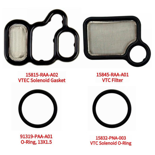 4Pcs/Set VTEC Solenoid Spool Valve Gasket Kit for 03-07 Motorbike for Civic Element v