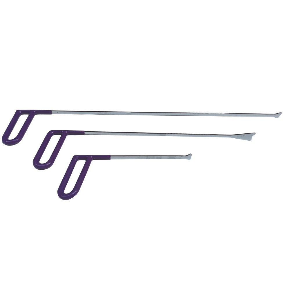 Dent Removal Tool Crowbar Bar Auto Hooks Silver Hand Tool Universal Fit v