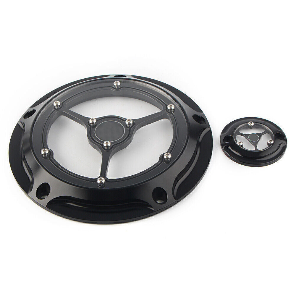 Clarity Derby & Timer Timing Covers Black for Harley Touring FLH/T 2014-2018 Q