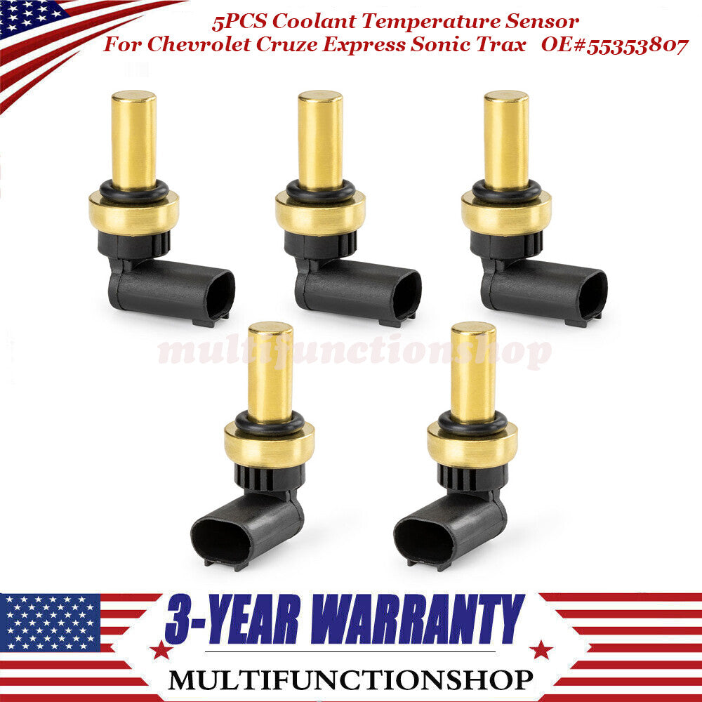 5PCS Coolant Temperature Sensor for Chevrolet for Cruze Express Sonic Trax 55353807 Q