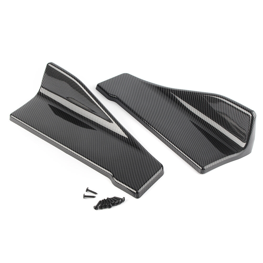 2x 35cm Lower Bumper Spoiler Side Skirt Rocker Wings Rear Lip Universal Car Auto