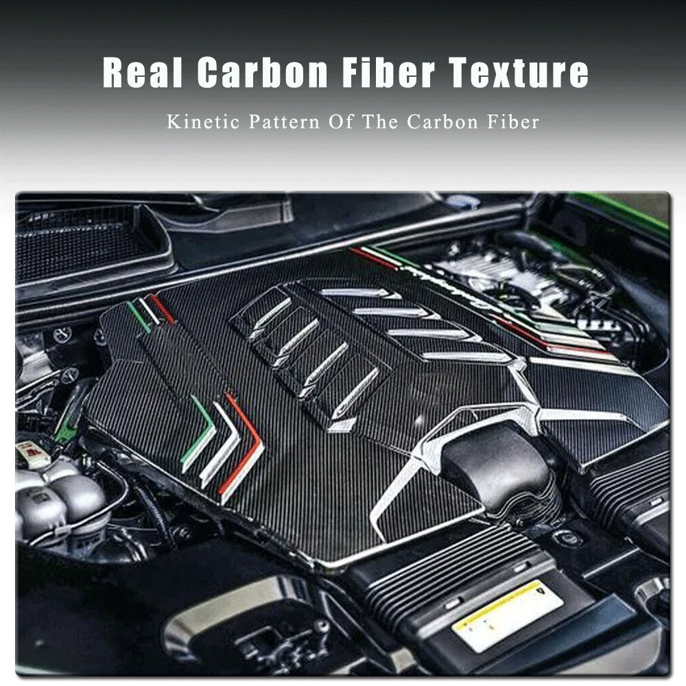 Fit for Lamborghini Urus 2018-2022 Dry Carbon Fiber Engine Hood Cover Bay Panels