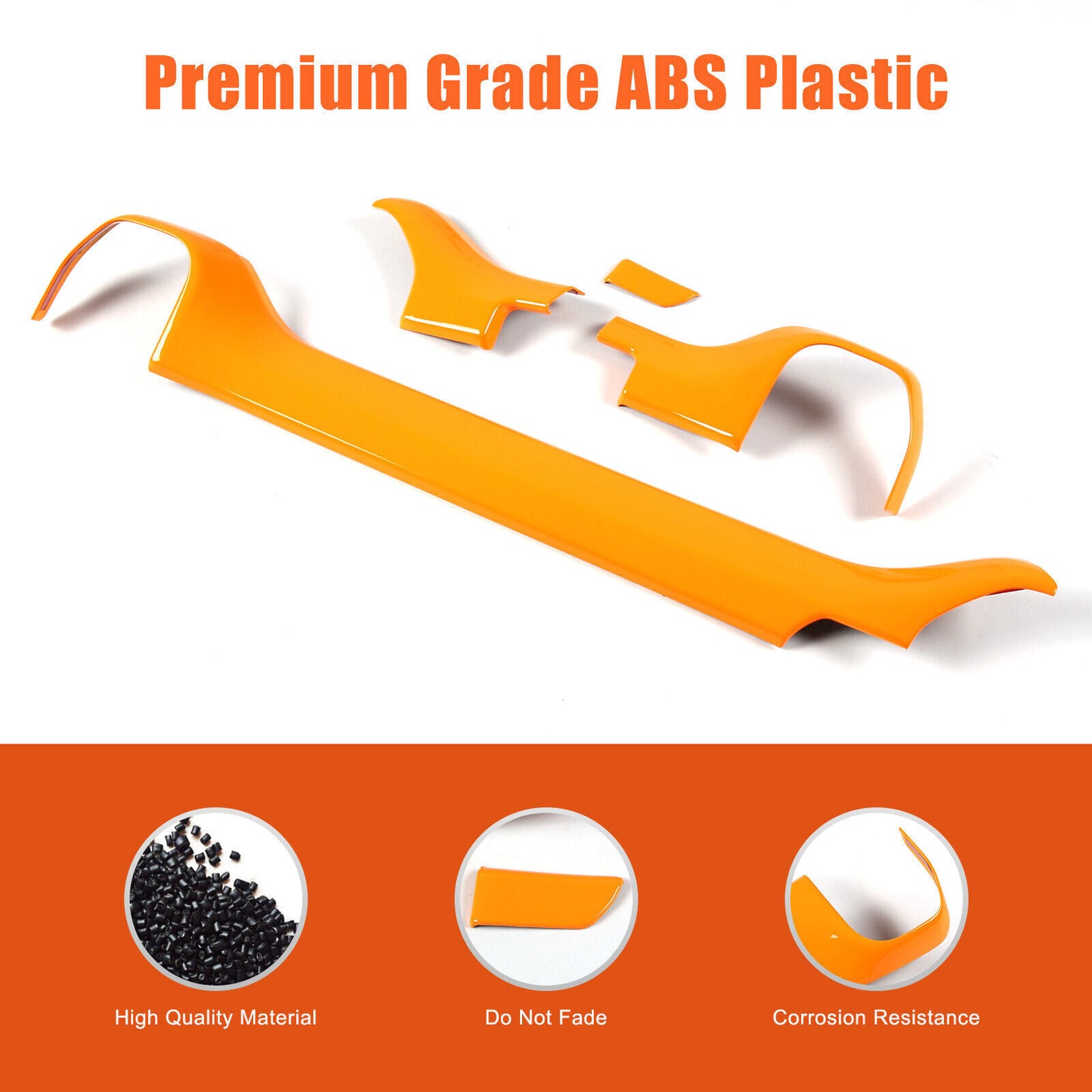 ABS Orange Car Center Dashboard Cover Decorative Trim For Ranger 23-2024 B n