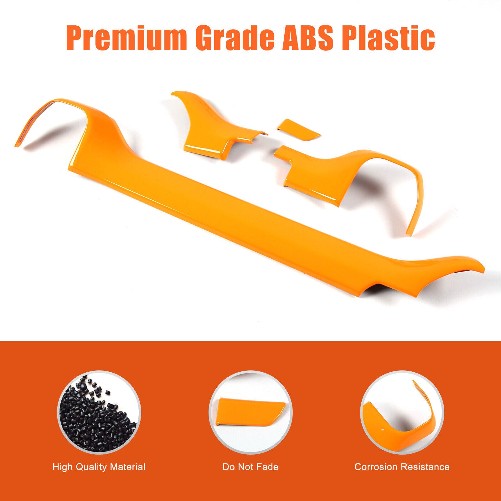 ABS Orange Car Center Dashboard Cover Decorative Trim For Ranger 23-2024 B n