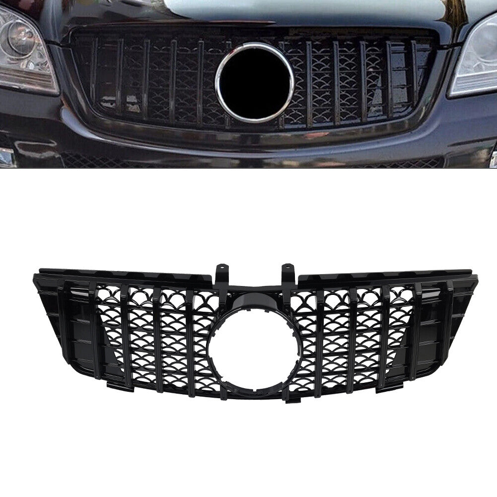 GTR Style Front Bumper Radiator Hood Grille for Benz ML Class W164 2005-08 08 06