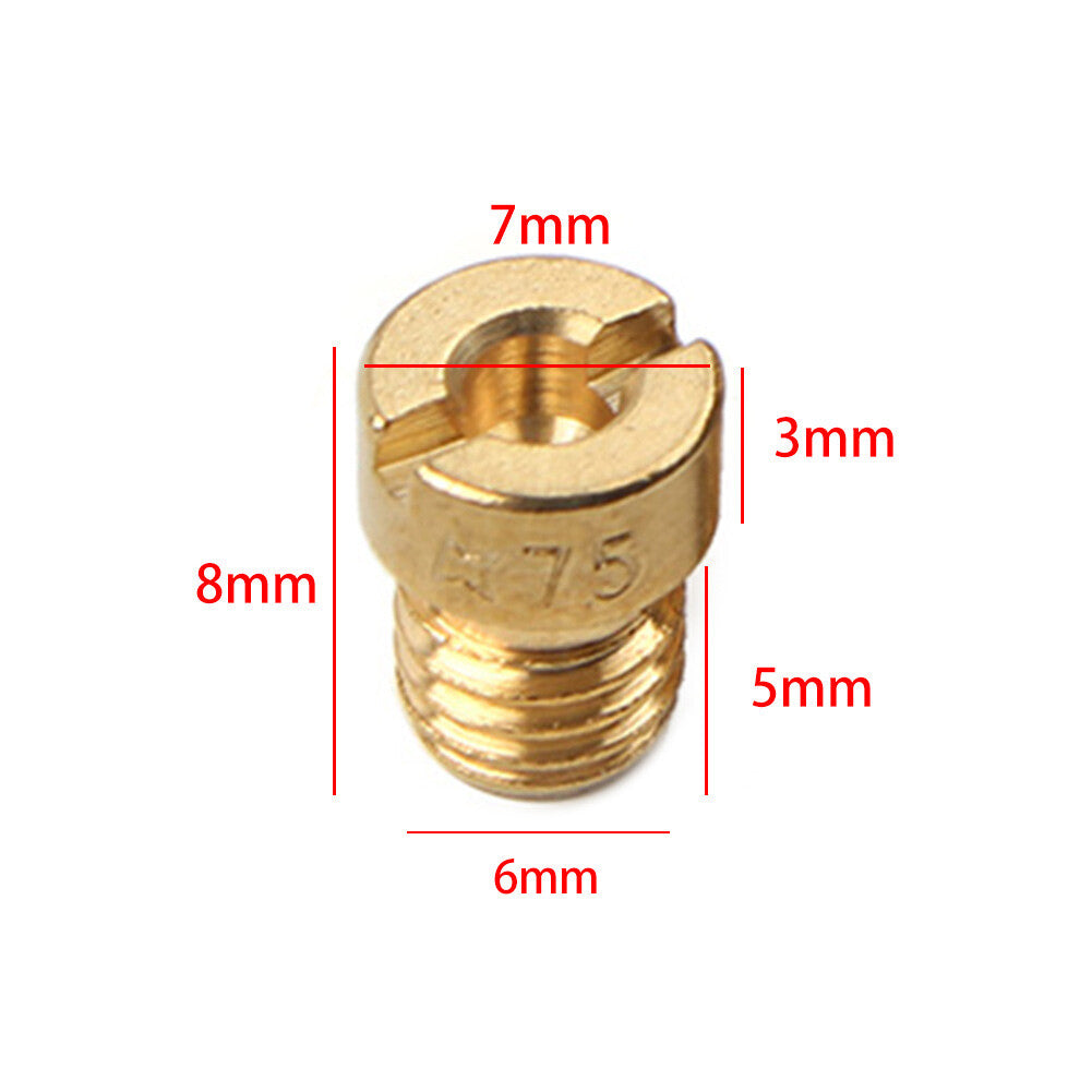 6mm Carburetor Carb Main Jets for #75-#102 for Phbd,PHBE, PHB, Phbg, PhBH, 12pcs Q