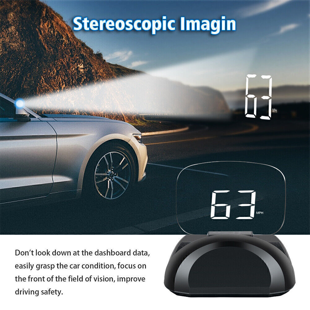 C700S LED Car Digital HUD OBD2 Head Up Display Projection Overspeed GPS Kit Q