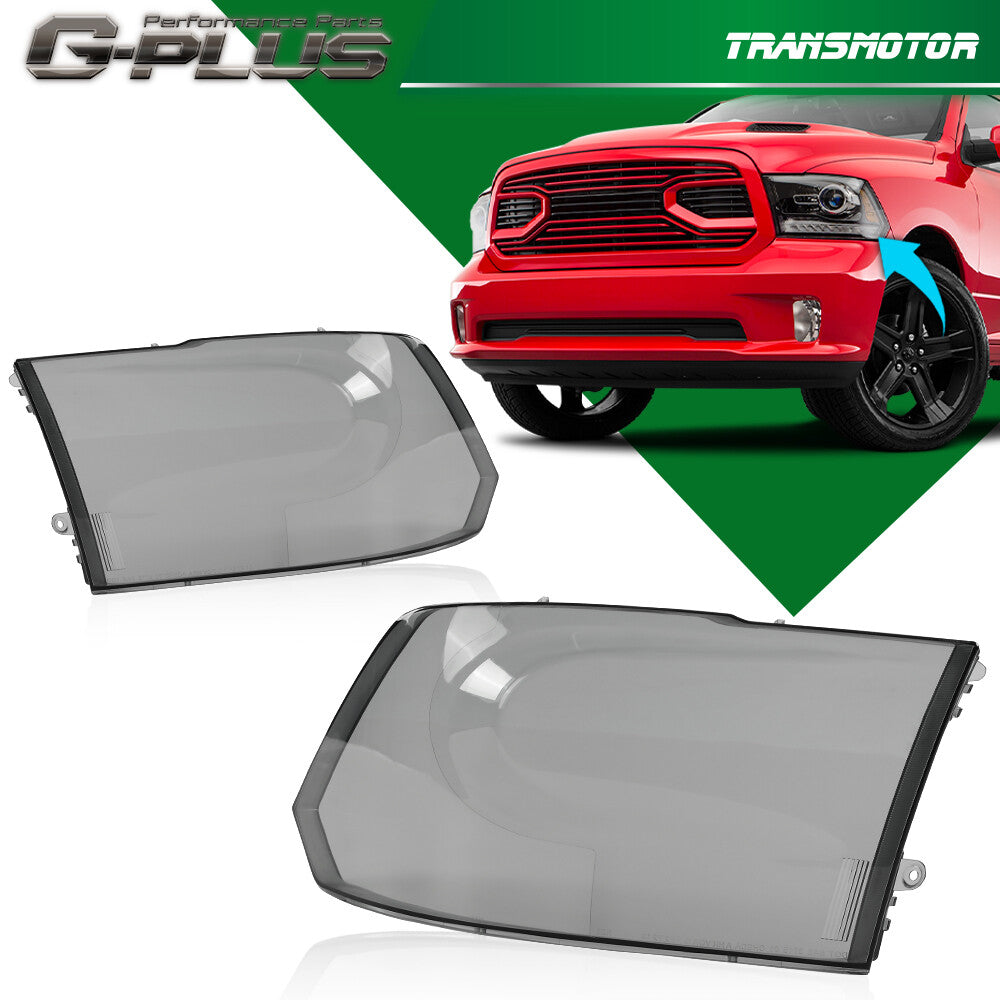 Suitable for 09-18 for Ram 1500 2500 3500 headlight protection smoke lens cover- v
