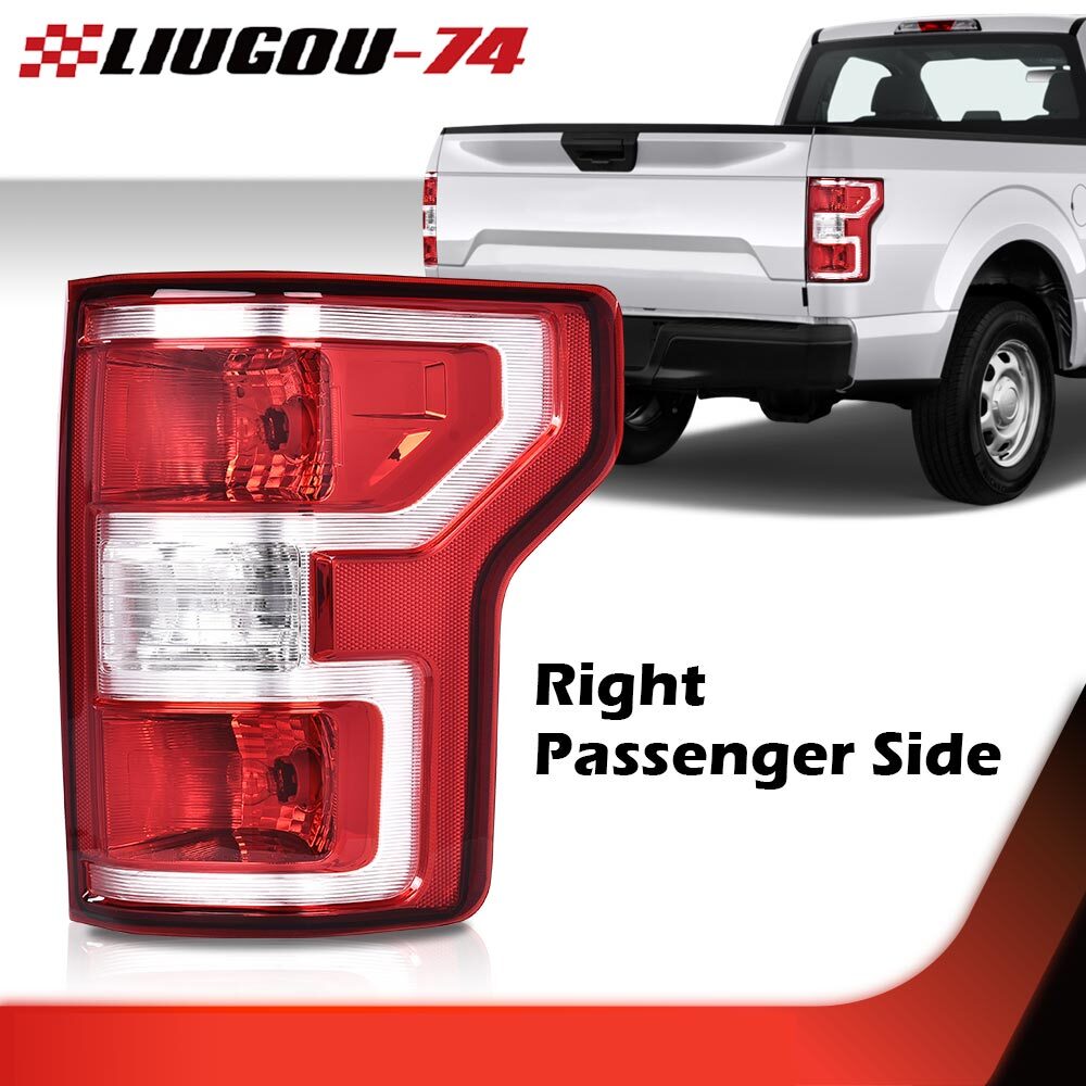 Suitable for Ford F-150 pickup trucks (2018, 2019, 2020 models). Taillights and rear lights are for right-hand passenger use.