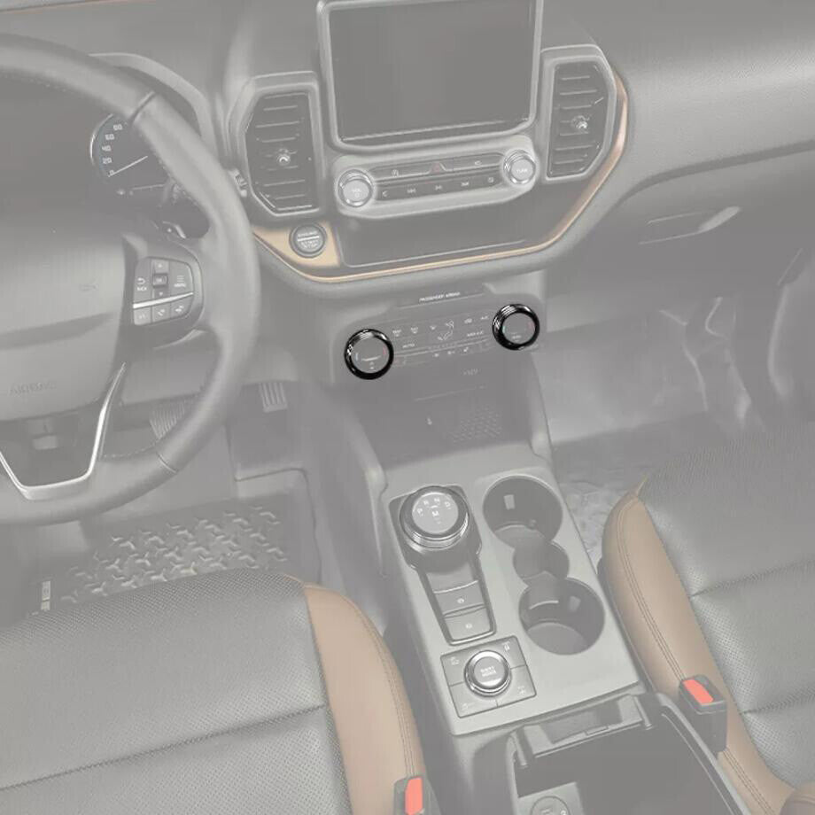 Car AC Switch Knob Cover Trim Ring For Bronco Sport 21-24 Accessories Black v