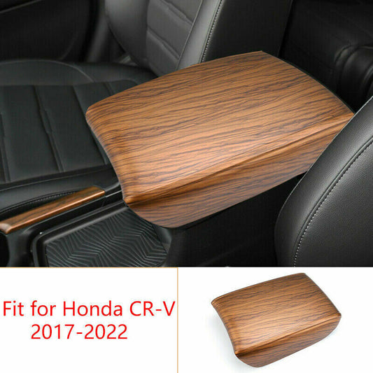for Honda CR-V CRV 2017-2022 Peach Wood Grain Central Console Armrest Box Cover