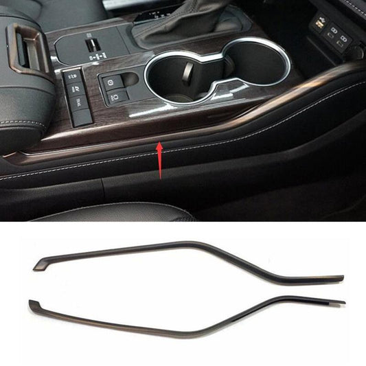 Matte Wood Grain Interior Door Armrest Strip Trim for Toyota Highlander 2020-23