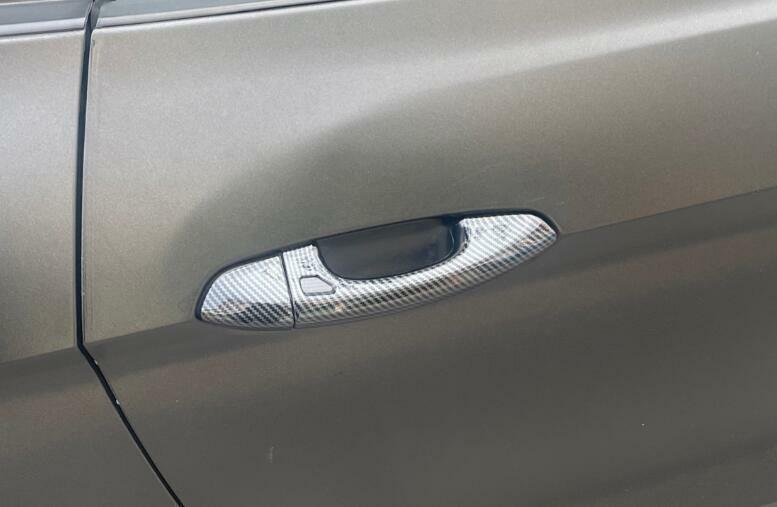 for Ford for Mustang 2015-2022 Carbon Fiber Exterior Outside Door Handle Cover Trim