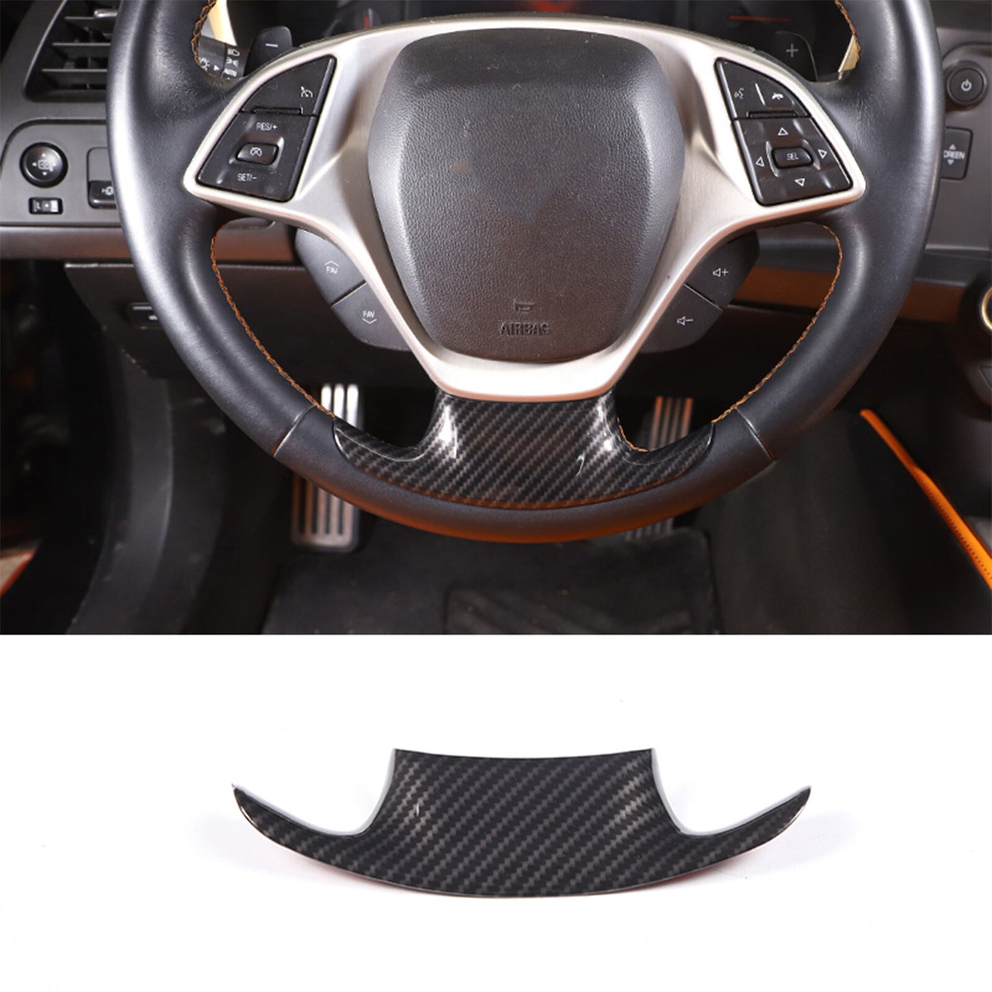 Carbon Fiber ABS Center Gear Shift Plate Frame Trim for Tundra 2007 - 2013- v
