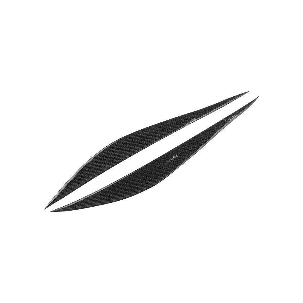 2x Carbon Fiber Headlight Eyelids Eyebrow Cover Trim for BMW 3 Series F30 13-17