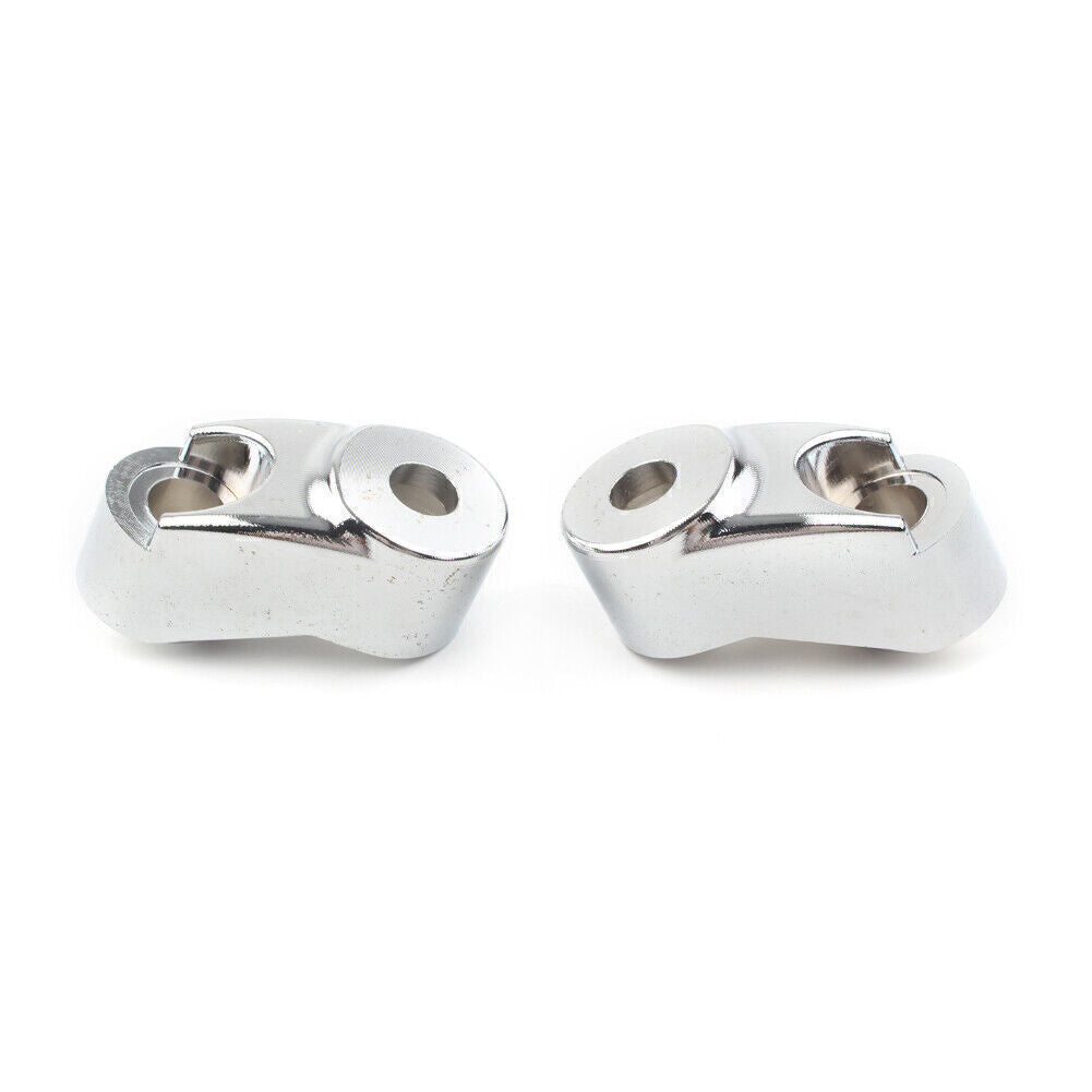 Chrome Front Turn Signal Mount Bracket Relocation Kit for Harley Dyna
