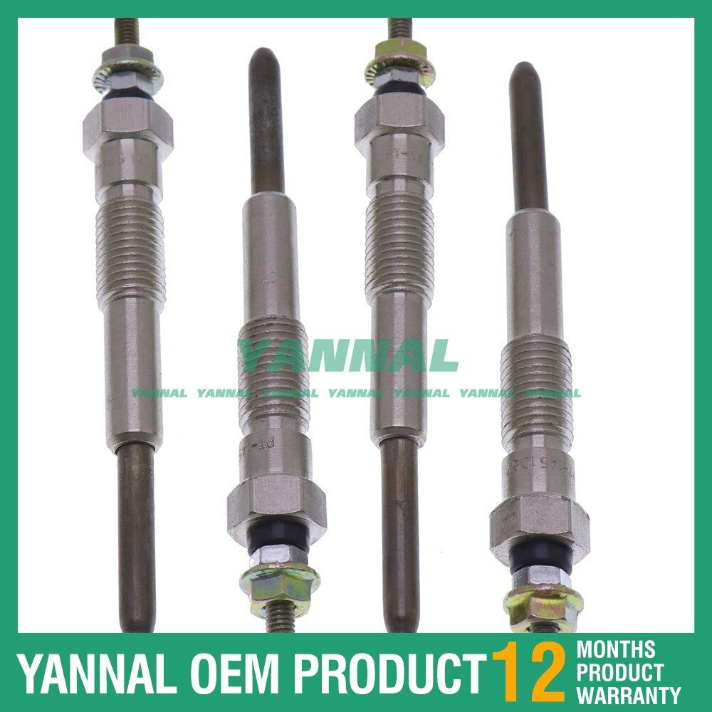 4-Piece Electric Heating Plug Pack Suitable for 4D95, 4D95S, and 4D95L Engines - Forklift Loaders and Excavators