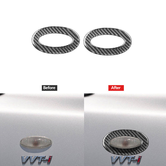 Carbon Fiber Turning Light Decorative Cover Trim for Toyota for Corolla 2007-2013