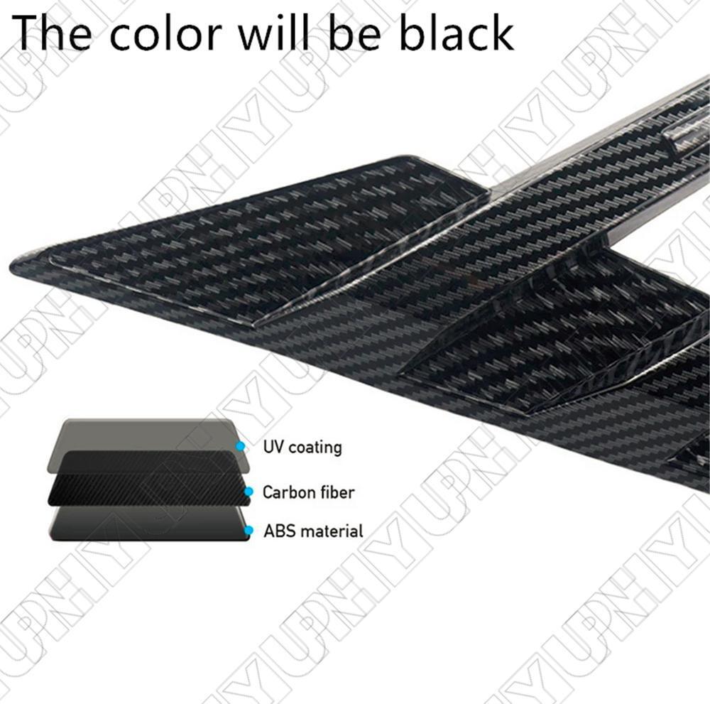 1 Pair Car Rear Windshield Decoration Stickers Side Spoiler Splitter Trim Black
