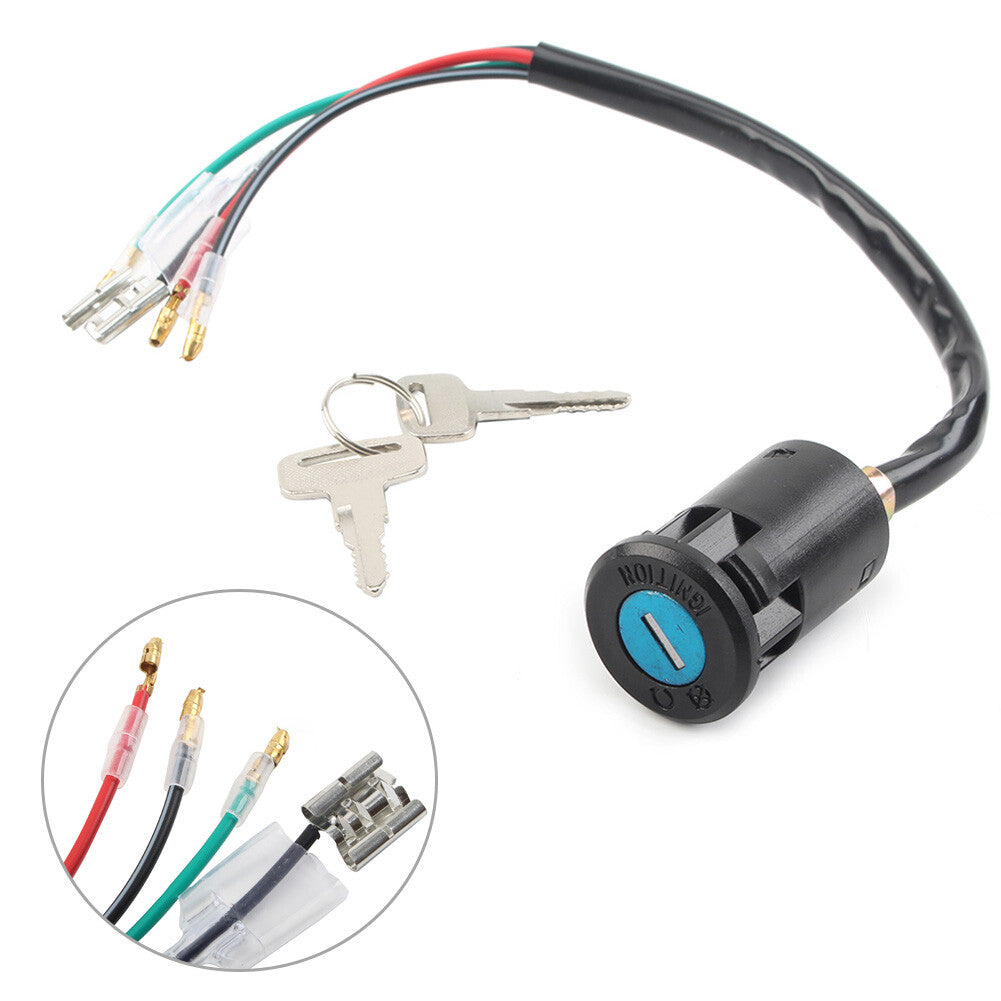 4 Wire Ignition Key Lock Switch Replacement Fit 50-250cc for Mini Quad ATV Dirt Bike Q