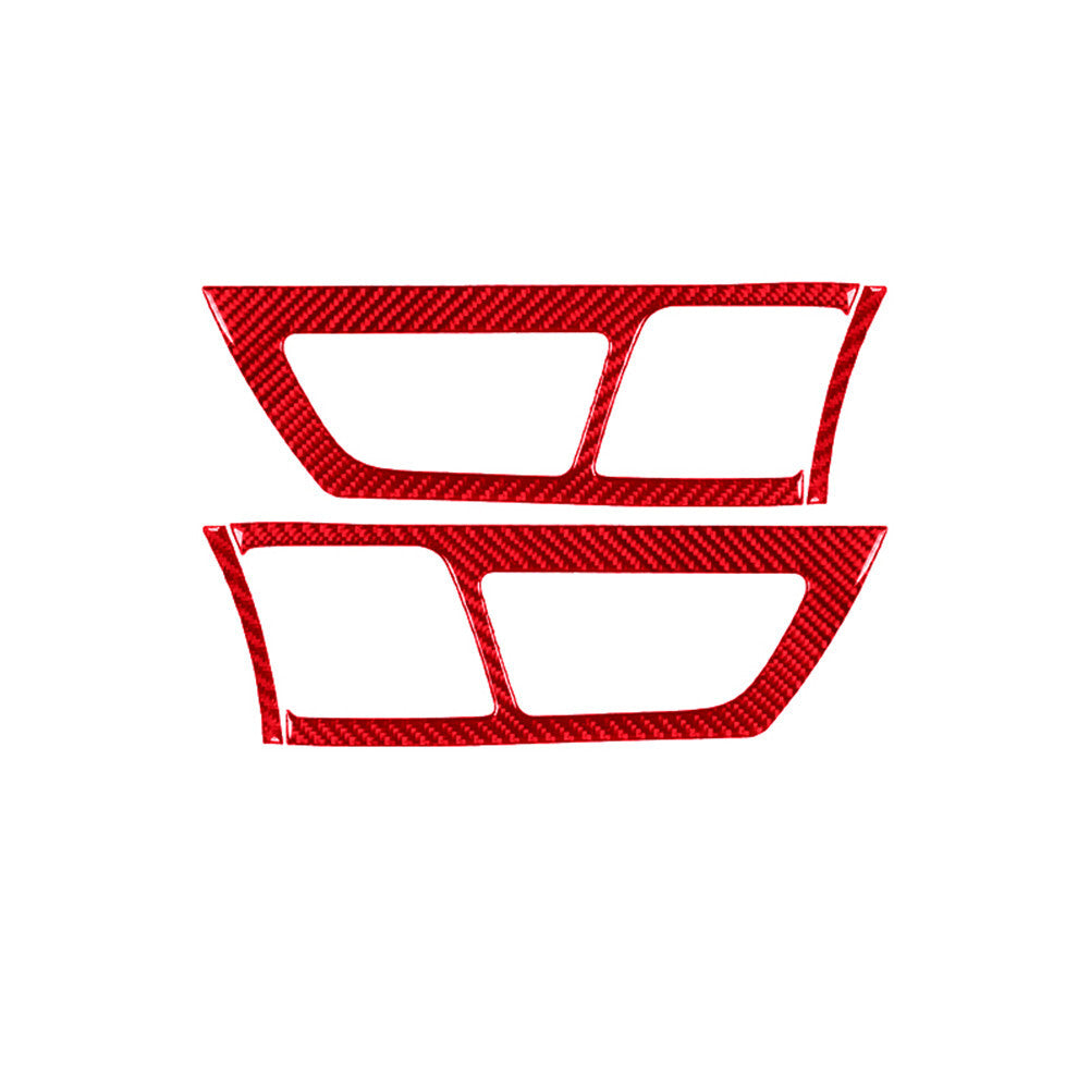 4Pcs Red Carbon Fiber Air Conditioning Vent Trim for Subaru Forester 2009-2013 v