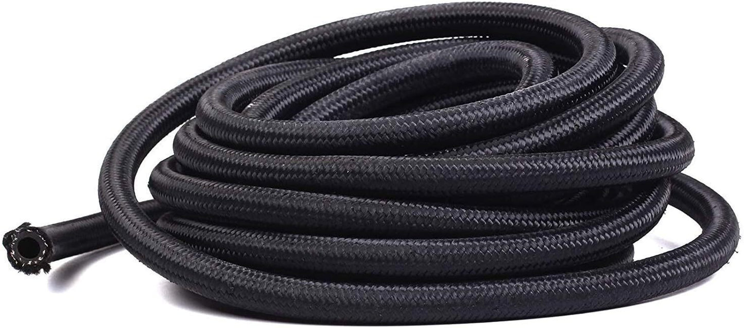 AN10 Oil Fuel Line Kit 10AN Nylon Braided Fuel Line 20FT Swivel Hose End Fitting