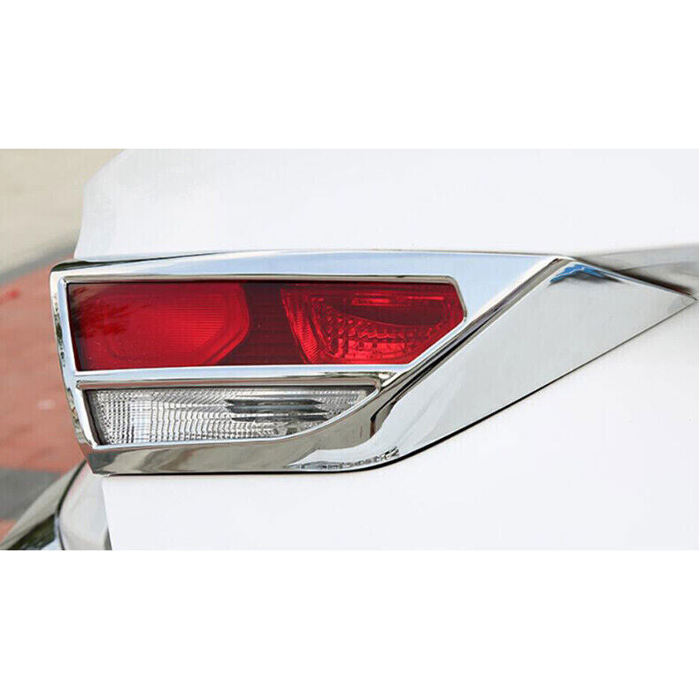 4x for Hyundai for Elantra 2017-2018 Chrome ABS Rear Tail Light Frame Cover Trim Set