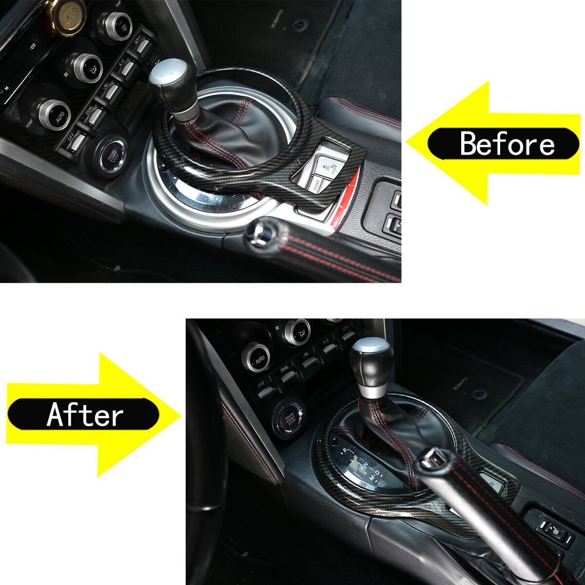10-Piece Carbon Fiber Style Car Interior Trim Kit with ABS for 86/ for Subaru BRZ n