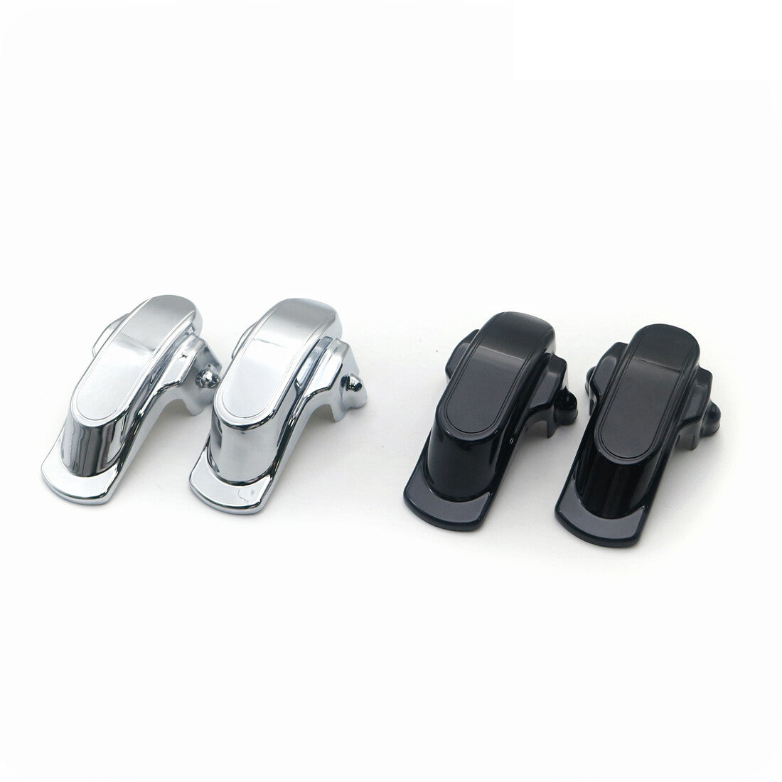 Black/Chrome Rear Frame Axle Covers for Harley Dyna FXDF FXDL FLD FXD 2006-2016 Q