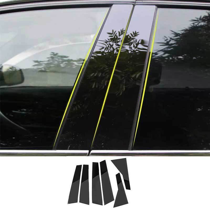 for Cadillac XT5 2017-2023 6pc Black Pillar Posts Set Door Trim Piano Cover Kit