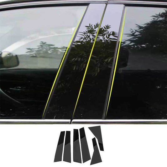 for Cadillac XT5 2017-2023 6pc Black Pillar Posts Set Door Trim Piano Cover Kit