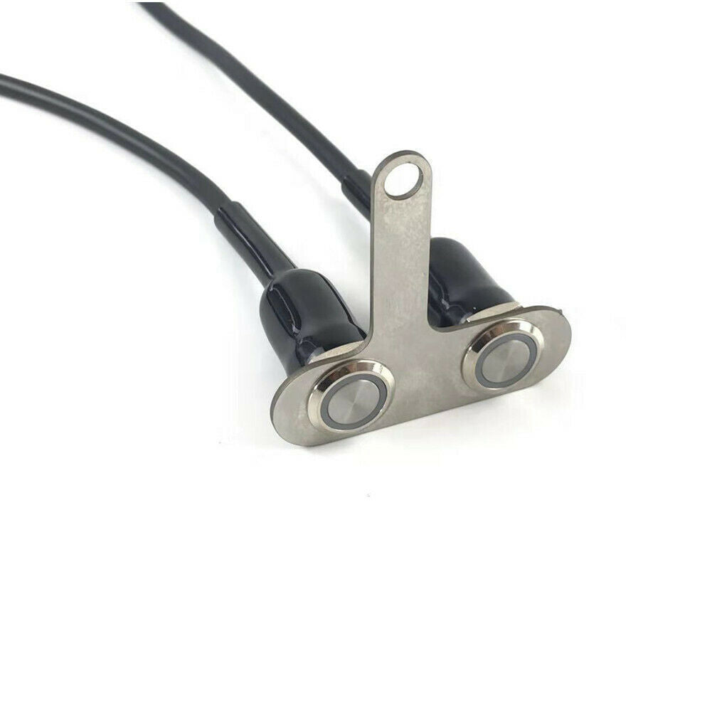12V DC Blue LED Indicator+Dual Manual-Return Button Motorcycle Handlebar Switch Q