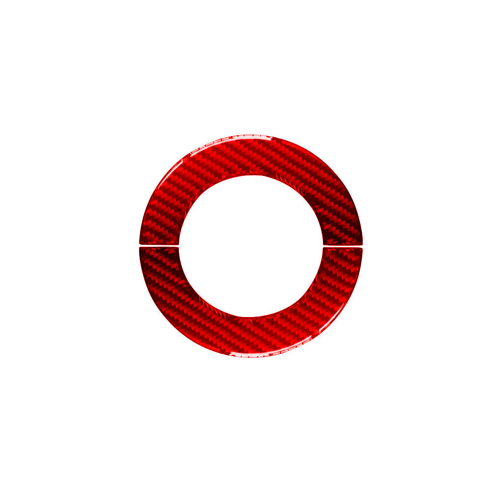 Red Carbon Fiber Steering Wheel Outer Ring Cover Trim for Jeep for Wrangler 2007-10