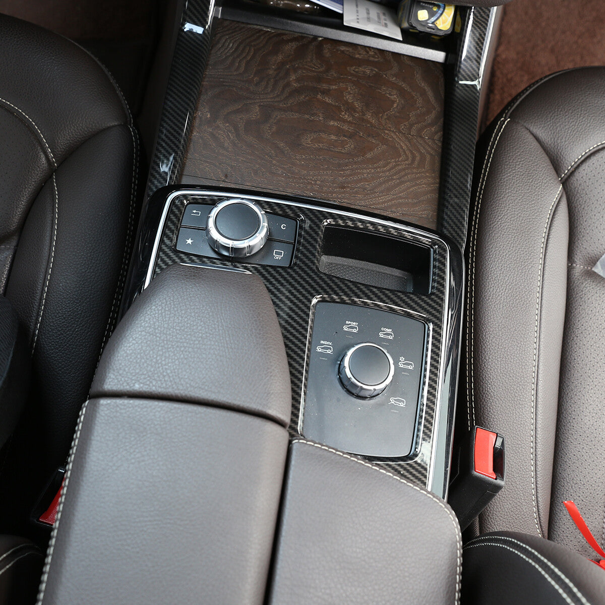 Carbon fiber center console vent cover for GLE GLS 2016 - 19 n