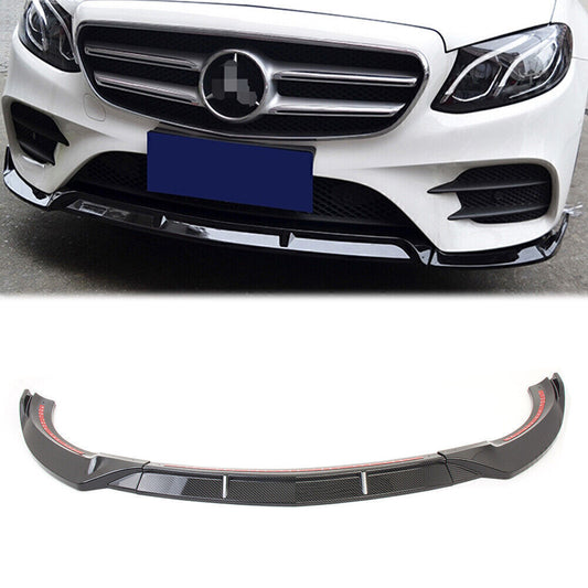 Car Front Bumper Lip Cover Trims Fit for Benz E-Class W213 Sport 2016-2019 Version