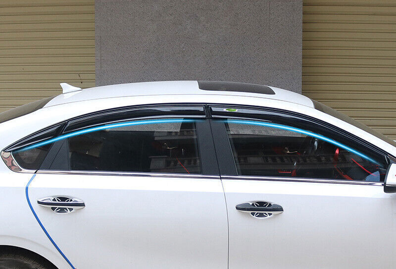 for Kia Forte Sedan 19-23 Black Window Wind Visors Sun Rain Guard Vent Deflector