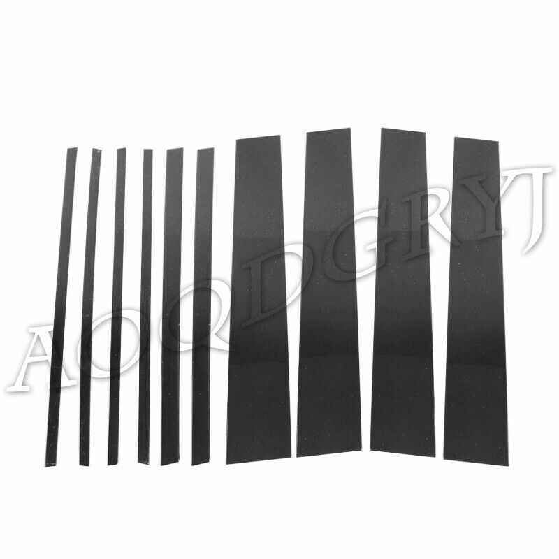 Black Pillar Posts for Toyota Prado Fj150 2010-2021 10pc Set Door Trim Cover Kit