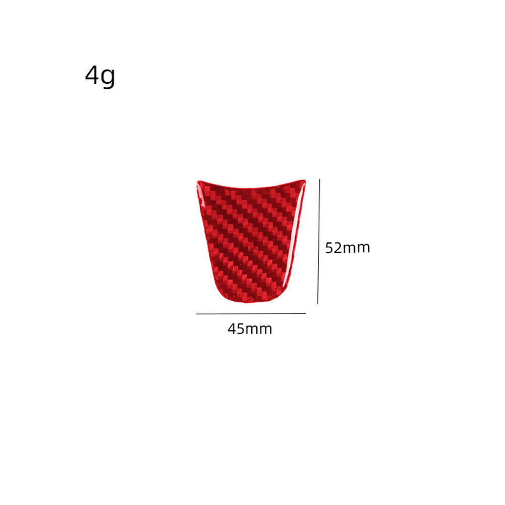 Red carbon fiber interior steering wheel cover trim for Chrysler 300 2015-22