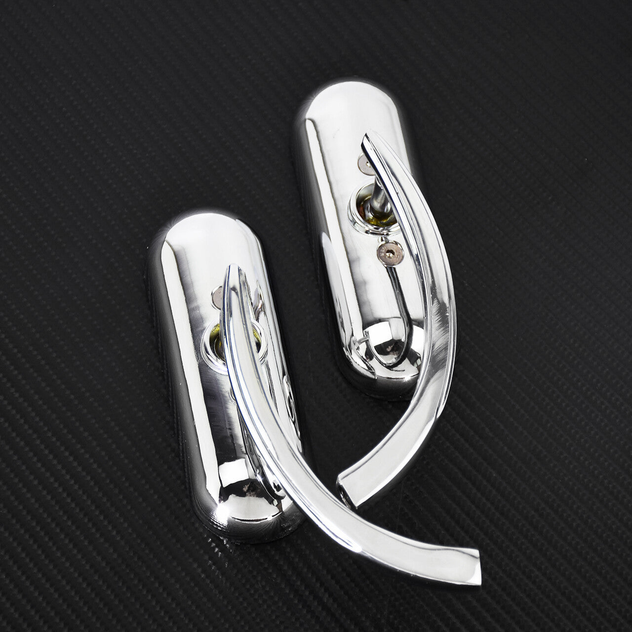 Motorcycle for Mini Oval Rearview Mirror Chrome Fit for Harley Sportster XL Softail Q