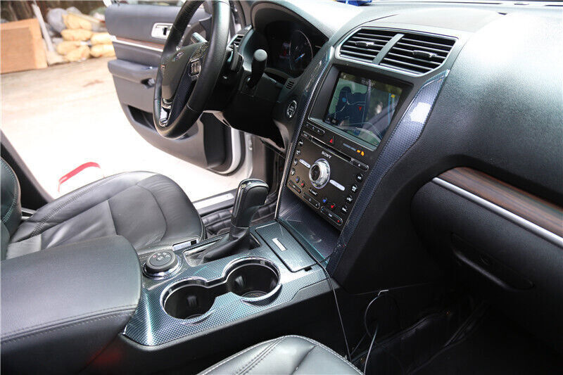 for Ford Explorer 2016-2019 Carbon Fiber Interior Decor Accessories Kit Cover